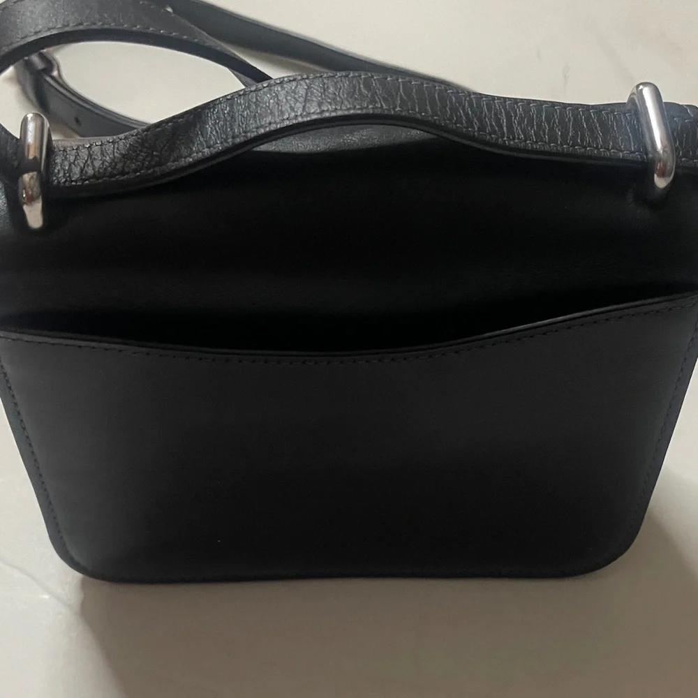 Coach Black Leather Crossbody with Silver-Tone Buckle - Picture 6 of 8